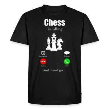 Schach Taktik Schachmatt Denksport Coureur Chess - T-shirt Premium bio Homme - noir - Devant - Nico (187cm)