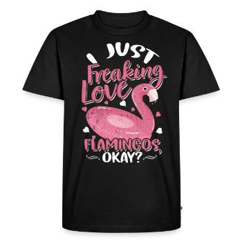Flamingo - T-shirt Premium bio Homme - noir - Devant - Nico (187cm)