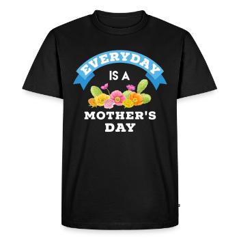 Fête des Mères, Fête des Mères, Fête des Mères, Fête des Mères - T-shirt Premium bio Homme - noir - Devant - Nico (187cm)