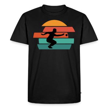 Boule Pétanque pétanque boule boule boule - T-shirt Premium bio Homme - noir - Devant - Nico (187cm)