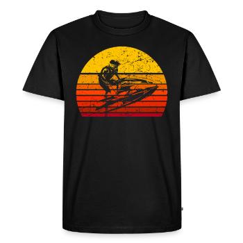 Jetski sports nautiques Bateau de plage Ski nautique Sport - T-shirt Premium bio Homme - noir - Devant - Nico (187cm)