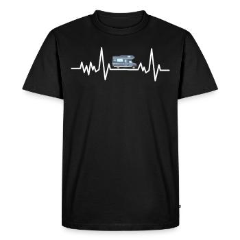 Camping Camping Caravane Camping Camper Camping - T-shirt Premium bio Homme - noir - Devant - Nico (187cm)