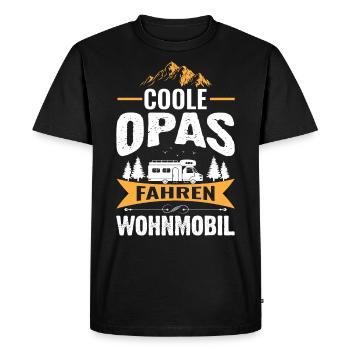 Camping Camper Opa - Männer Premium Bio T-Shirt - Schwarz - Vorne - Nico (187cm)