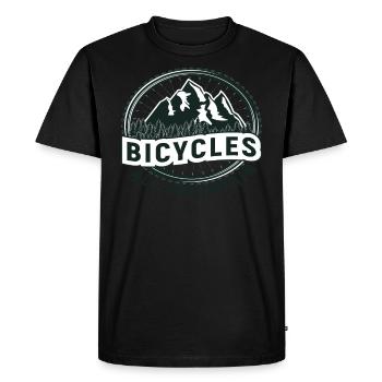 Bicycle Bicycles Biker Retro Bicycle Wheel - Men's Premium Organic T-Shirt - black - Front - Nico (187cm)