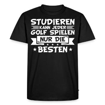 Golf golfeur | Drôle de golfeur cadeau - T-shirt Premium bio Homme - noir - Devant - Nico (187cm)