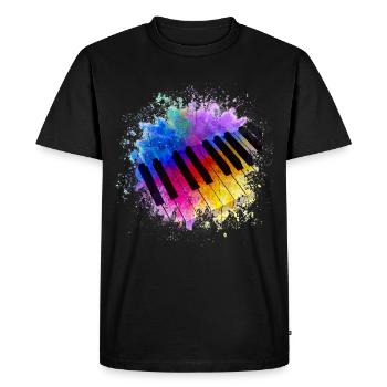 Piano Piano Music Gift Piano Digital Piano - Men's Premium Organic T-Shirt - black - Front - Nico (187cm)