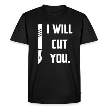 surgeon - Men's Premium Organic T-Shirt - black - Front - Nico (187cm)