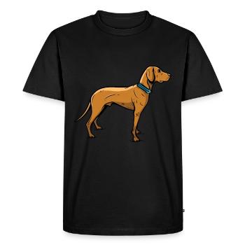 Dog Dogs Love Dog Pet - Men's Premium Organic T-Shirt - black - Front - Nico (187cm)