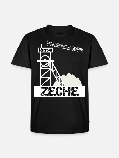 Ruhrpott Zeche - Männer Premium Bio T-Shirt - Schwarz