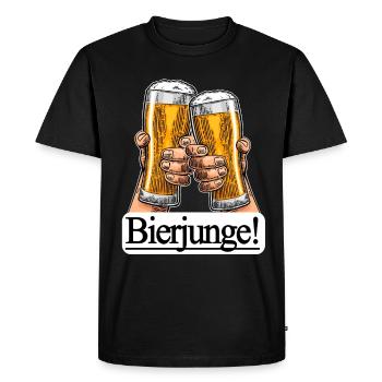 Beer boy! - Men's Premium Organic T-Shirt - black - Front - Nico (187cm)