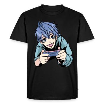 Brawlen Play Brawl Gamer Gaming Game - Men's Premium Organic T-Shirt - black - Front - Nico (187cm)