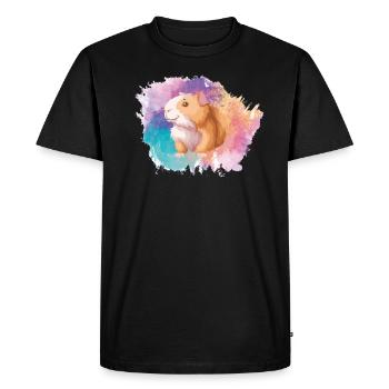 Guinea pig pet rodent - Men's Premium Organic T-Shirt - black - Front - Nico (187cm)