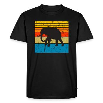 Elephant Elephant Animal Safari Wilderness Zoo Gift - Men's Premium Organic T-Shirt - black - Front - Nico (187cm)