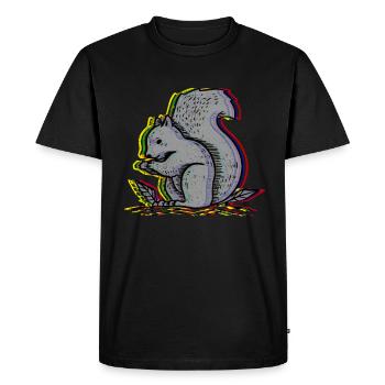 squirrel - Men's Premium Organic T-Shirt - black - Front - Nico (187cm)