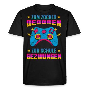 Jeu Gamer Jeu de jeu école élèves Sort - T-shirt Premium bio Homme - noir - Devant - Nico (187cm)