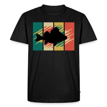 Pêche à la pêche pêche à la perche pêche - T-shirt Premium bio Homme - noir - Devant - Nico (187cm)