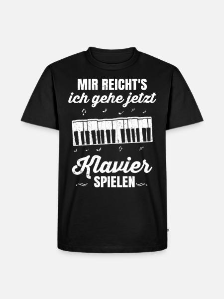 Klavier - Männer Premium Bio T-Shirt - Schwarz