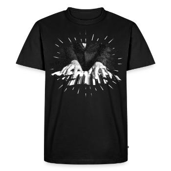 Piano Tshirt Piano Digital Piano Gift Grand Piano - Men's Premium Organic T-Shirt - black - Front - Nico (187cm)