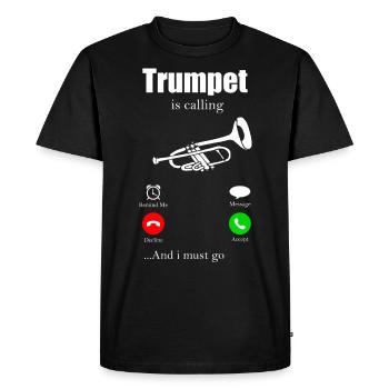 Trompette Instrument de musique Fasnacht Musique musique - T-shirt Premium bio Homme - noir - Devant - Nico (187cm)