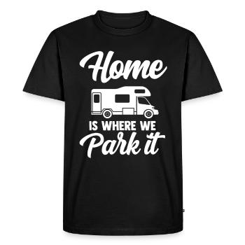 Campeurs - T-shirt Premium bio Homme - noir - Devant - Nico (187cm)