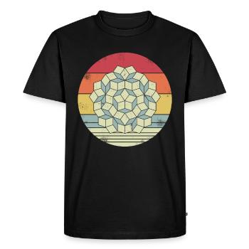 Penrose tiling Penrose Parquet Math Retro - Men's Premium Organic T-Shirt - black - Front - Nico (187cm)