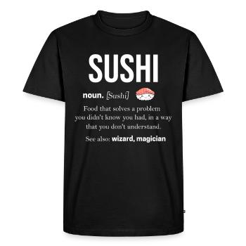 Sushi - T-shirt Premium bio Homme - noir - Devant - Nico (187cm)