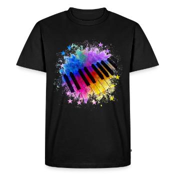 Piano Pianist Piano Gift Music Synthesizer - Men's Premium Organic T-Shirt - black - Front - Nico (187cm)