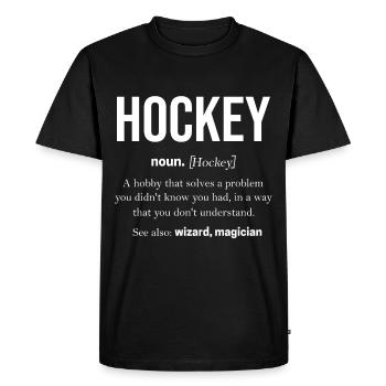 Hockey - T-shirt Premium bio Homme - noir - Devant - Nico (187cm)