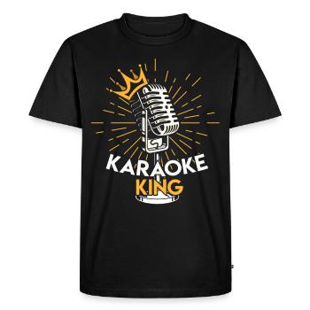 Karaoké King Mic Crown Vocalist Microphone Champio - T-shirt Premium bio Homme - noir - Devant - Nico (187cm)
