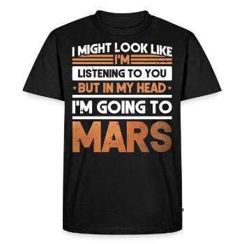 Mars - Men's Premium Organic T-Shirt - black - Front - Nico (187cm)