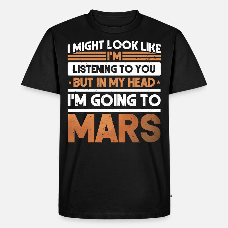 Mars - Männer Premium Bio T-Shirt - Schwarz