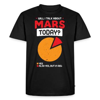 Mars - Men's Premium Organic T-Shirt - black - Front - Nico (187cm)