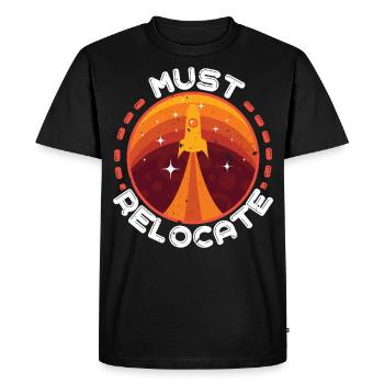 Mars - Men's Premium Organic T-Shirt - black - Front - Nico (187cm)