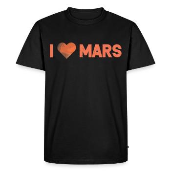 Mars - Männer Premium Bio T-Shirt - Schwarz - Vorne - Nico (187cm)