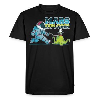 Mars - Men's Premium Organic T-Shirt - black - Front - Nico (187cm)