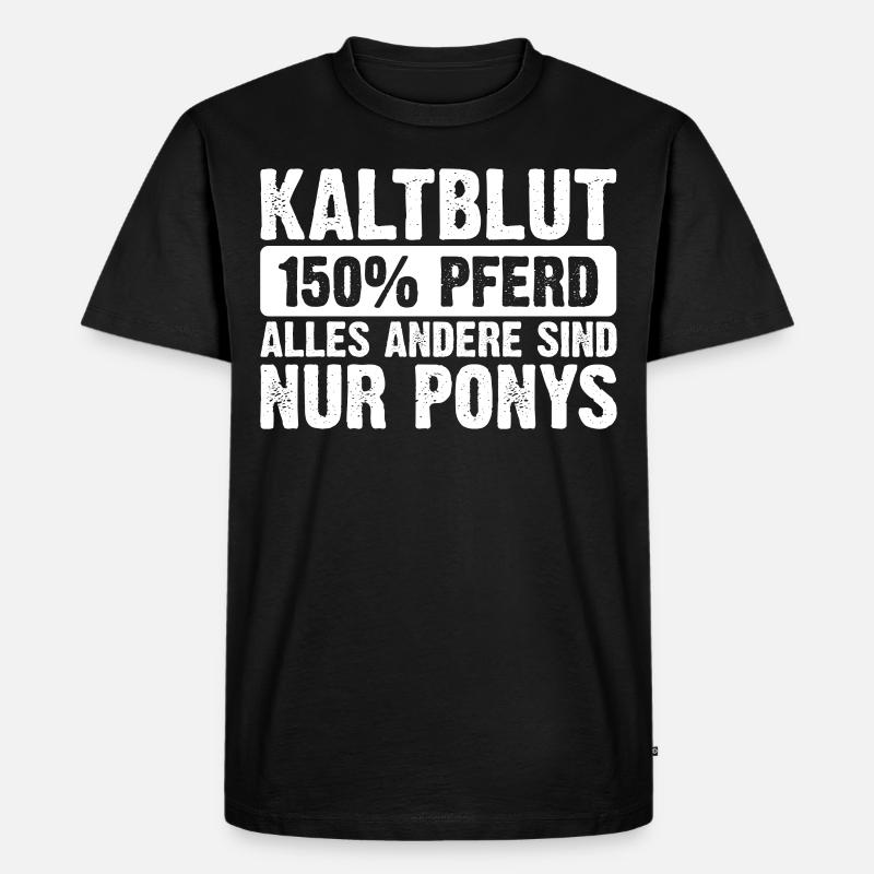 Kaltblut Pferde Geschenke - Männer Premium Bio T-Shirt - Schwarz