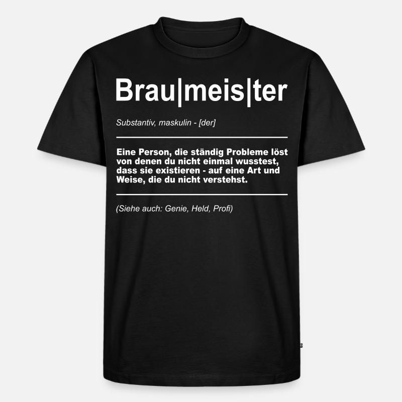 Bier selber brauen - Männer Premium Bio T-Shirt - Schwarz