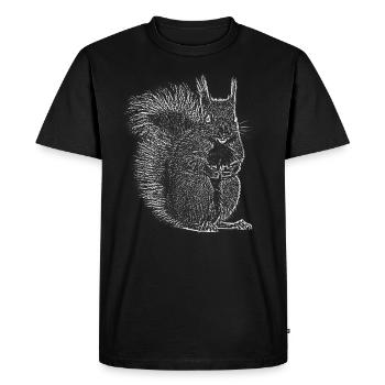 squirrel - Men's Premium Organic T-Shirt - black - Front - Nico (187cm)