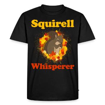 Écureuil animal rongeur à rayures d’écureuils noix - T-shirt Premium bio Homme - noir - Devant - Nico (187cm)