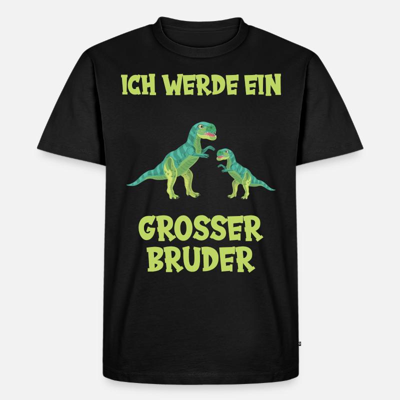 Ich werde großer Bruder - Männer Premium Bio T-Shirt - Schwarz