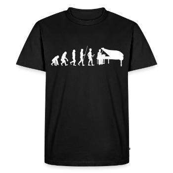 piano - Men's Premium Organic T-Shirt - black - Front - Nico (187cm)