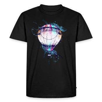 UX Hot Air Balloon - Männer Premium Bio T-Shirt - Schwarz - Vorne - Nico (187cm)