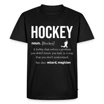Hockey - T-shirt Premium bio Homme - noir - Devant - Nico (187cm)