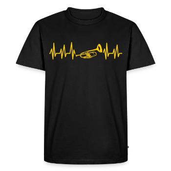 Trompette Instrument de musique Fasnacht Musique musique - T-shirt Premium bio Homme - noir - Devant - Nico (187cm)