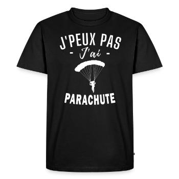je peux pas j ai parachute humour parachute - T-shirt Premium bio Homme - noir - Devant - Nico (187cm)