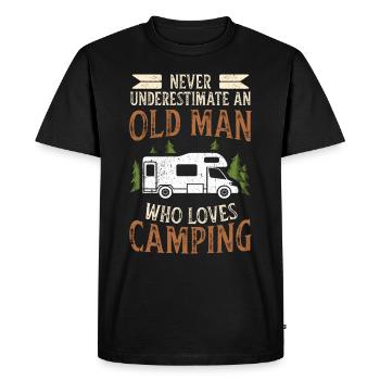Campeurs - T-shirt Premium bio Homme - noir - Devant - Nico (187cm)