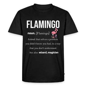 Flamingo - T-shirt Premium bio Homme - noir - Devant - Nico (187cm)