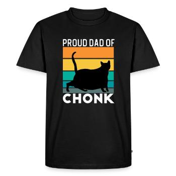 Fier de chatpa Chonk Père Internet mème Shirt - T-shirt Premium bio Homme - noir - Devant - Nico (187cm)