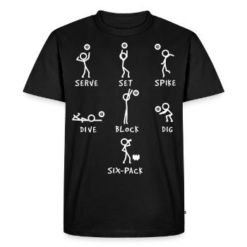 Volleyball techniques - Men's Premium Organic T-Shirt - black - Front - Nico (187cm)