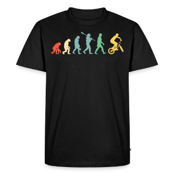 BMX Biker Evolution | Rétro rétro - T-shirt Premium bio Homme - noir - Devant - Nico (187cm)